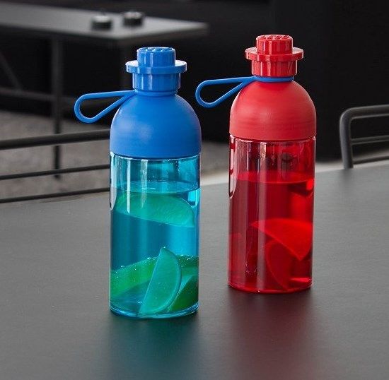 LEGO hydration bottle 0,5 l - transparent drikkedunk Bright Red